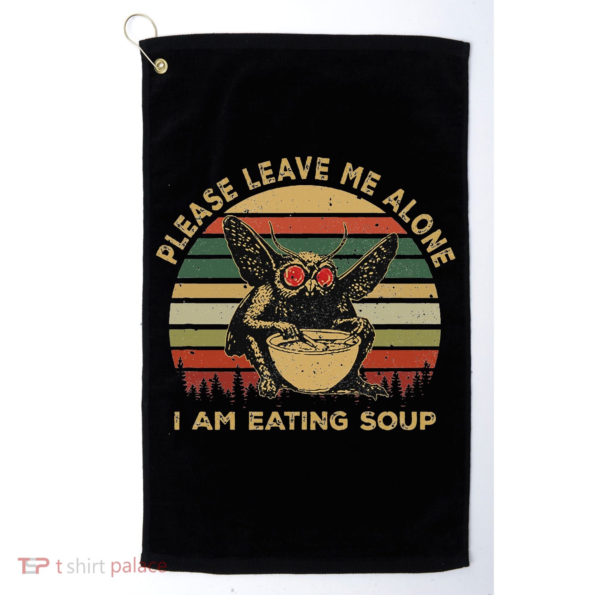 Mothman Eating Soup Please Leave Me Alone I Am Eating Soup Golf Towel