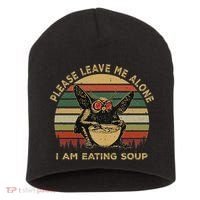 Mothman Eating Soup Please Leave Me Alone I Am Eating Soup Short Acrylic Beanie thumb 0