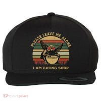 Mothman Eating Soup Please Leave Me Alone I Am Eating Soup Wool Snapback Cap thumb 0