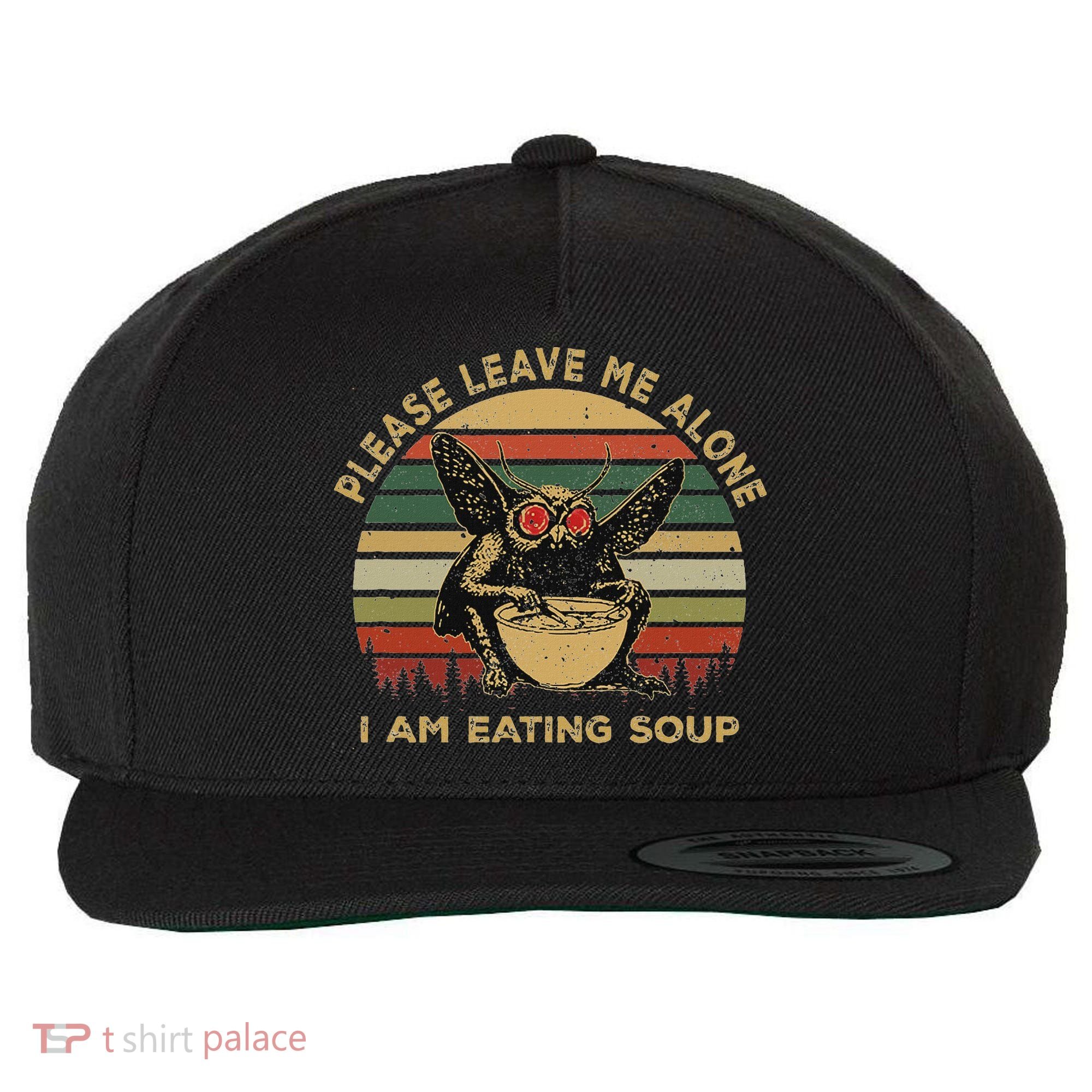 Mothman Eating Soup Please Leave Me Alone I Am Eating Soup Wool Snapback Cap