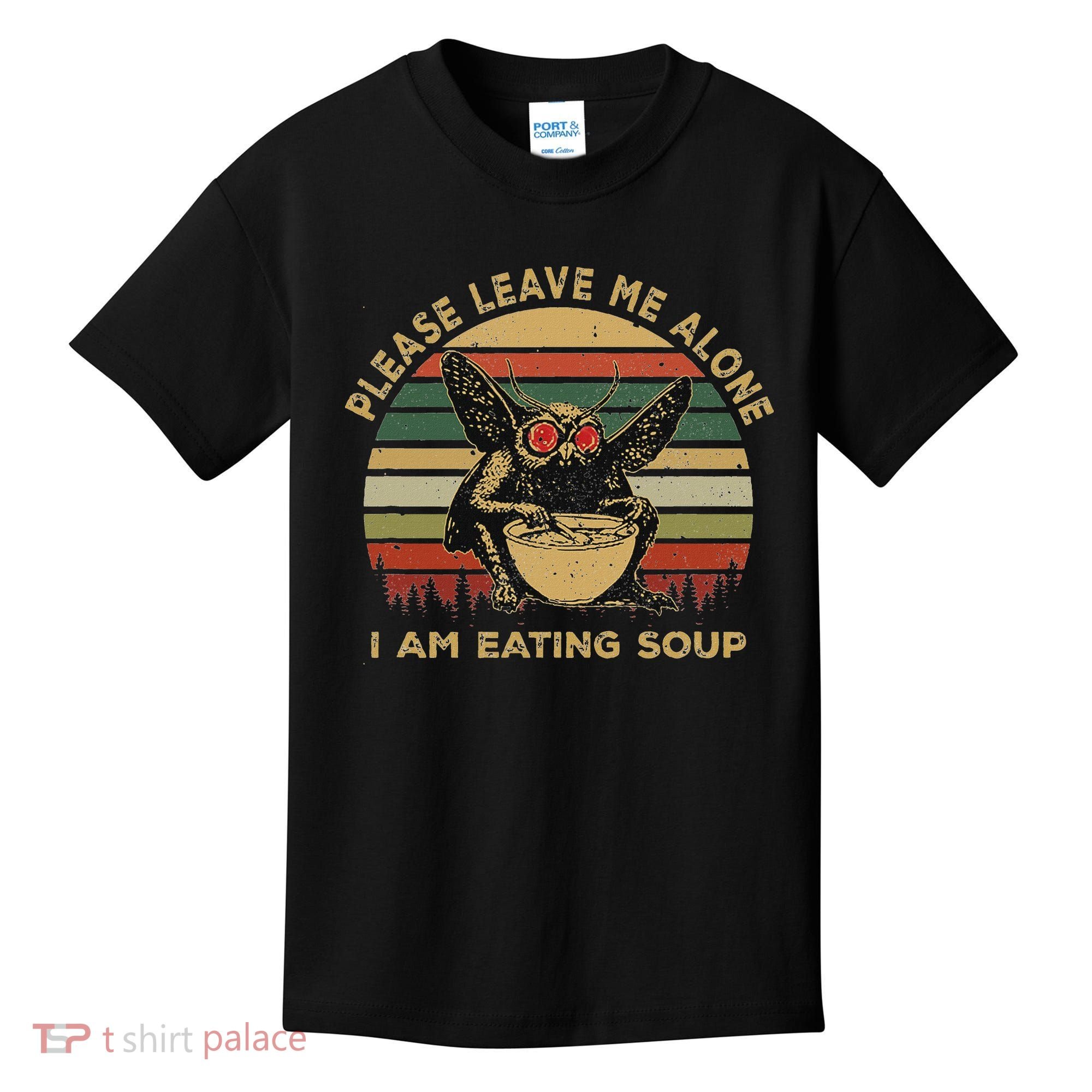 Mothman Eating Soup Please Leave Me Alone I Am Eating Soup Kids T-Shirt
