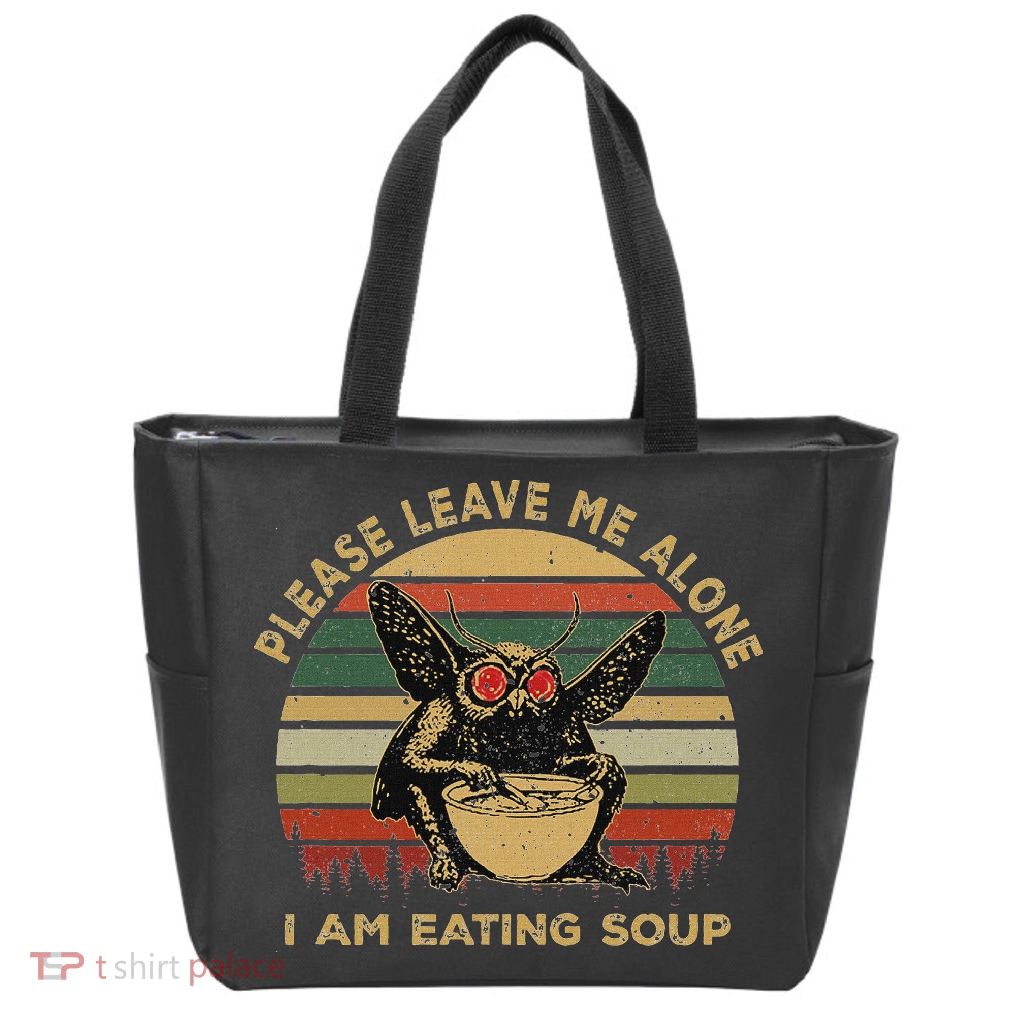 Mothman Eating Soup Please Leave Me Alone I Am Eating Soup Tote Bag