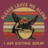 Mothman Eating Soup Please Leave Me Alone I Am Eating Soup 16oz Travel Tumbler thumb 2
