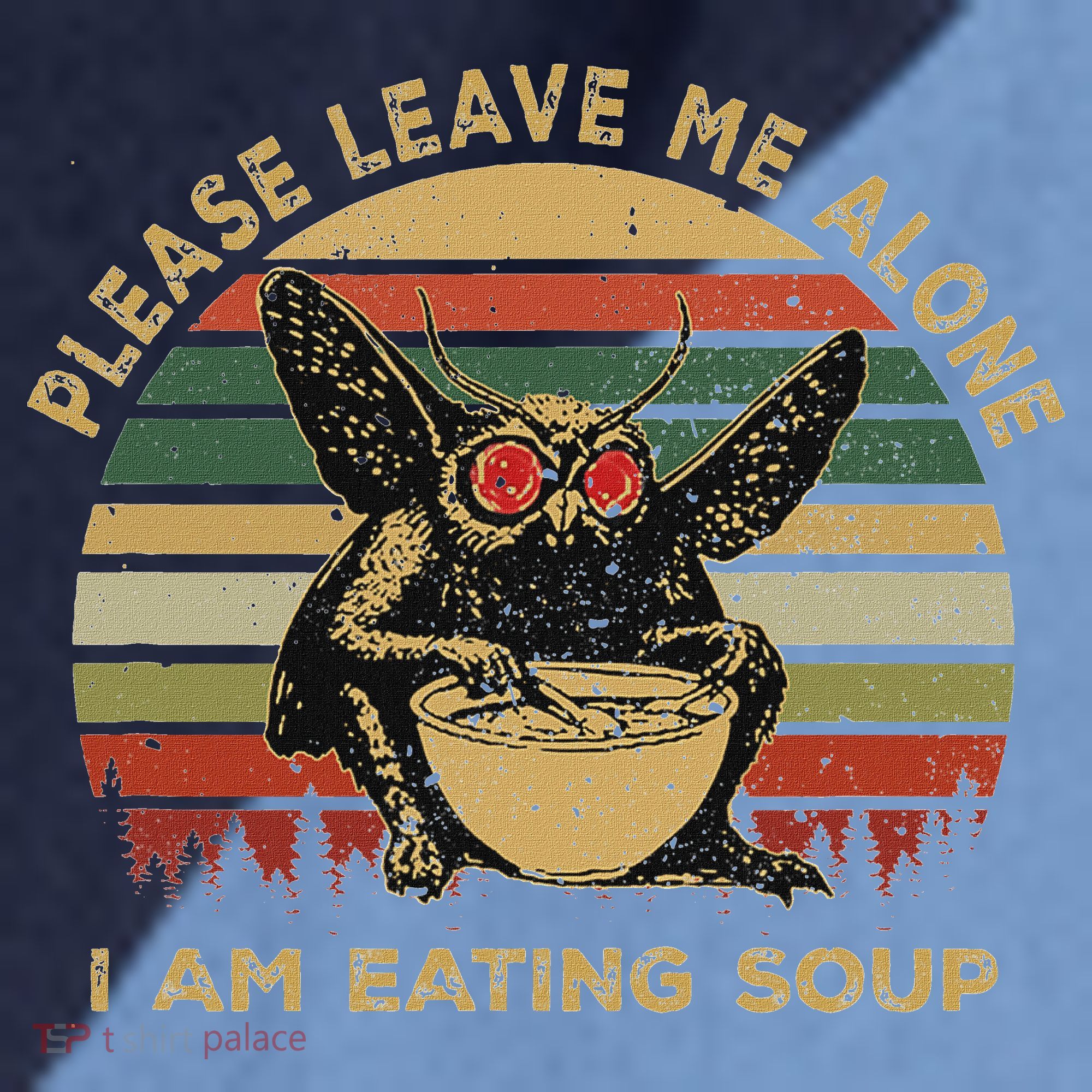 Mothman Eating Soup Please Leave Me Alone I Am Eating Soup Raglan Baseball Sleeve Shirt