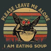 Mothman Eating Soup Please Leave Me Alone I Am Eating Soup Infant Baby Jersey Bodysuit thumb 2