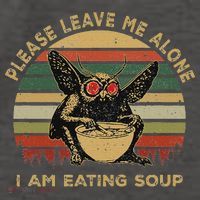 Mothman Eating Soup Please Leave Me Alone I Am Eating Soup Vector Backpack thumb 2