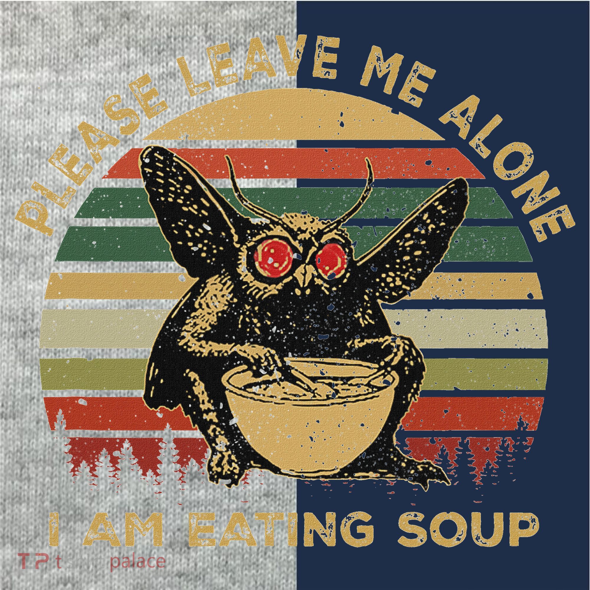 Mothman Eating Soup Please Leave Me Alone I Am Eating Soup Kids Colorblock Raglan Jersey