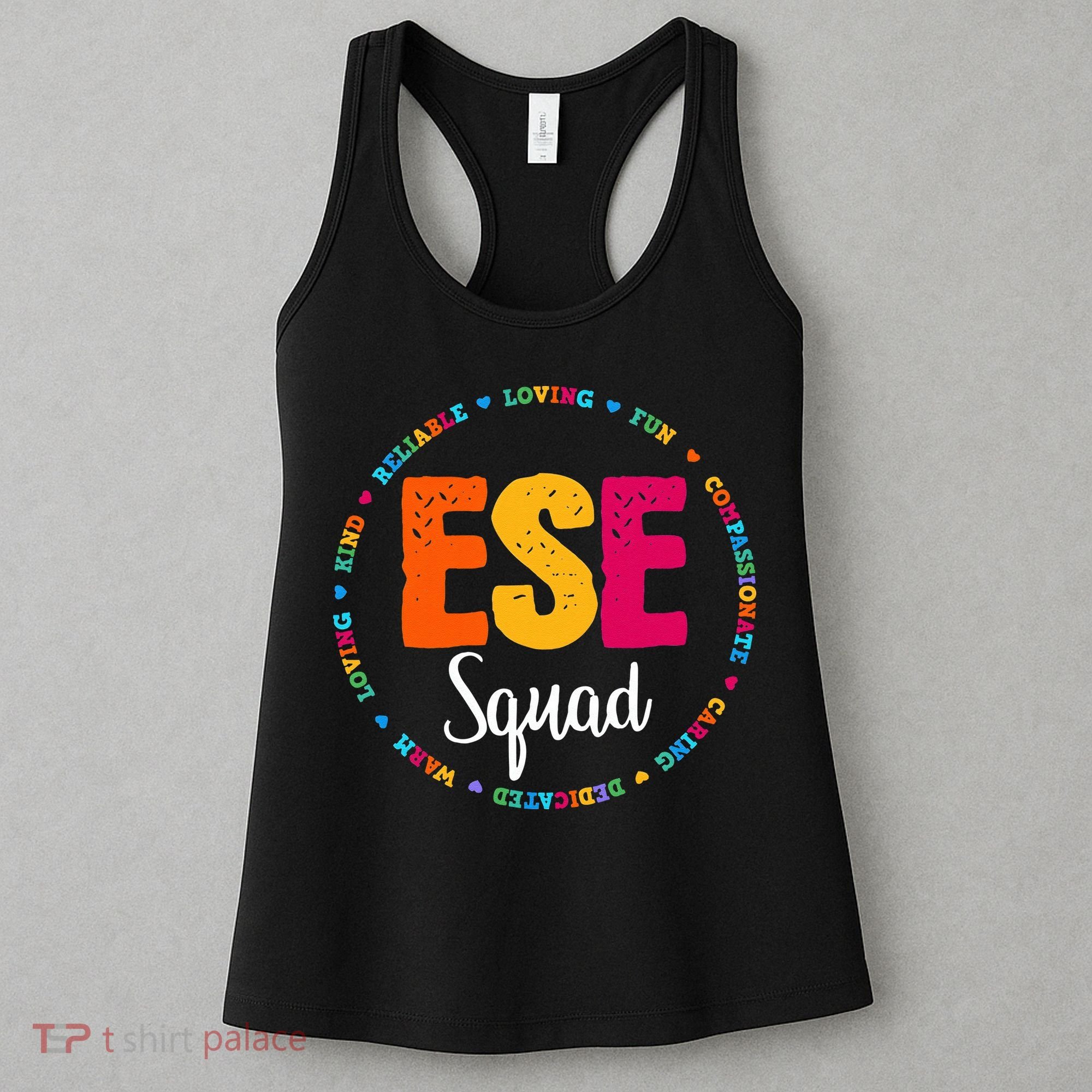 Matching ESE Squad First Last Day Team Teacher Student Tribe Women's Tank Top