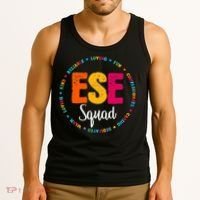 Matching ESE Squad First Last Day Team Teacher Student Tribe Tank Top thumb 3