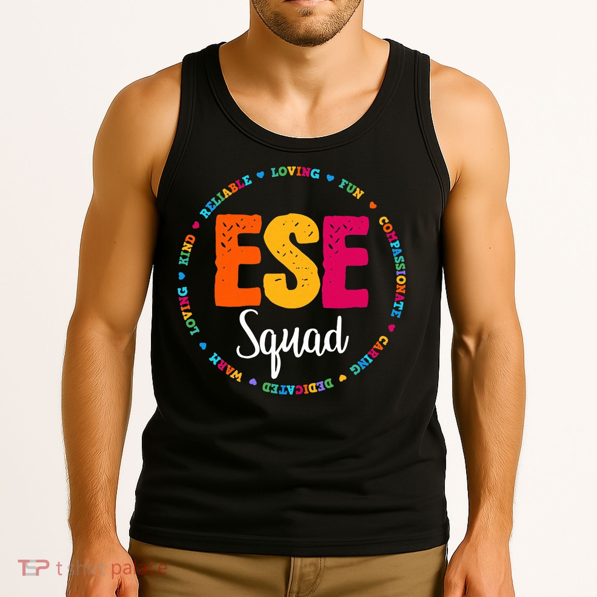 Matching ESE Squad First Last Day Team Teacher Student Tribe Tank Top