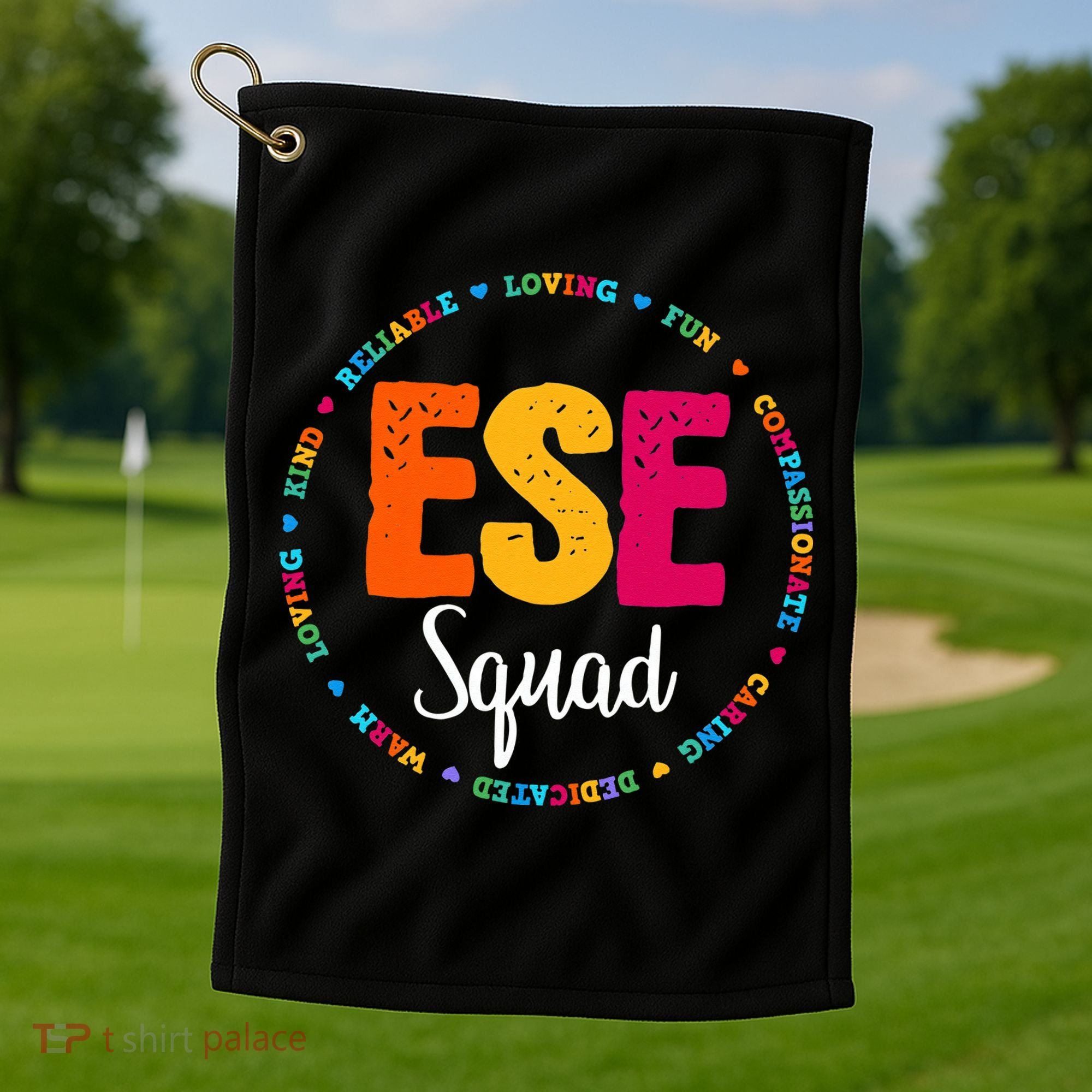 Matching ESE Squad First Last Day Team Teacher Student Tribe Golf Towel