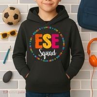 Matching ESE Squad First Last Day Team Teacher Student Tribe Kids Hoodie thumb 2