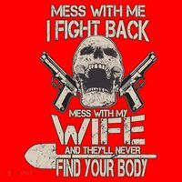 Mess With My Wife And They'll Never Find Your Body Santa Hat thumb 1