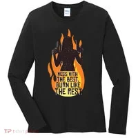 Mess With The Best Burn Like The Rest Women's Long Sleeve Shirt thumb 0