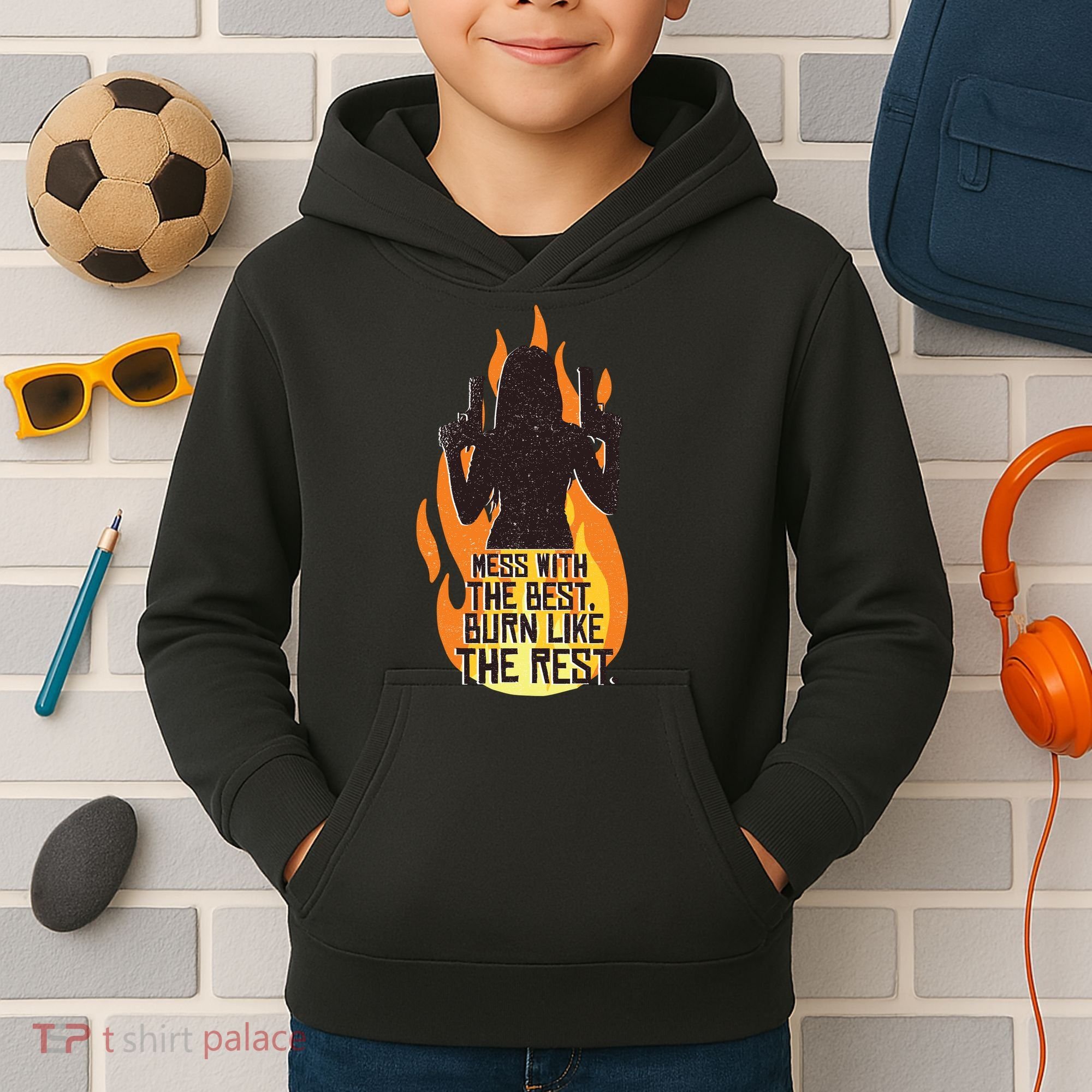 Mess With The Best Burn Like The Rest Kids Hoodie