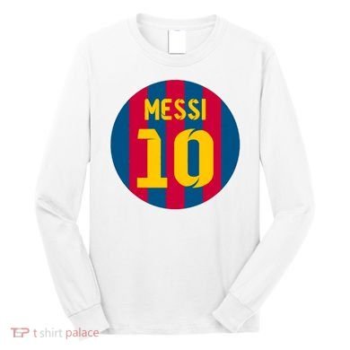 Messi Number 10 Retired Soccer Jersey Long Sleeve Shirt