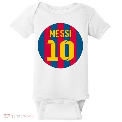 Messi Number 10 Retired Soccer Jersey Baby Bodysuit