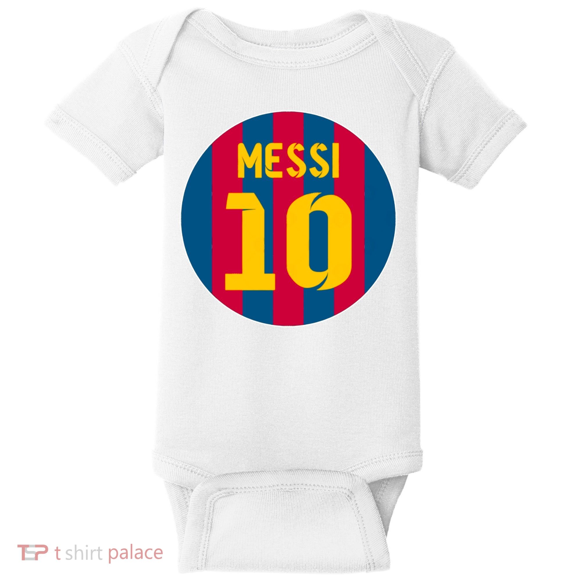 Messi Number 10 Retired Soccer Jersey Baby Bodysuit