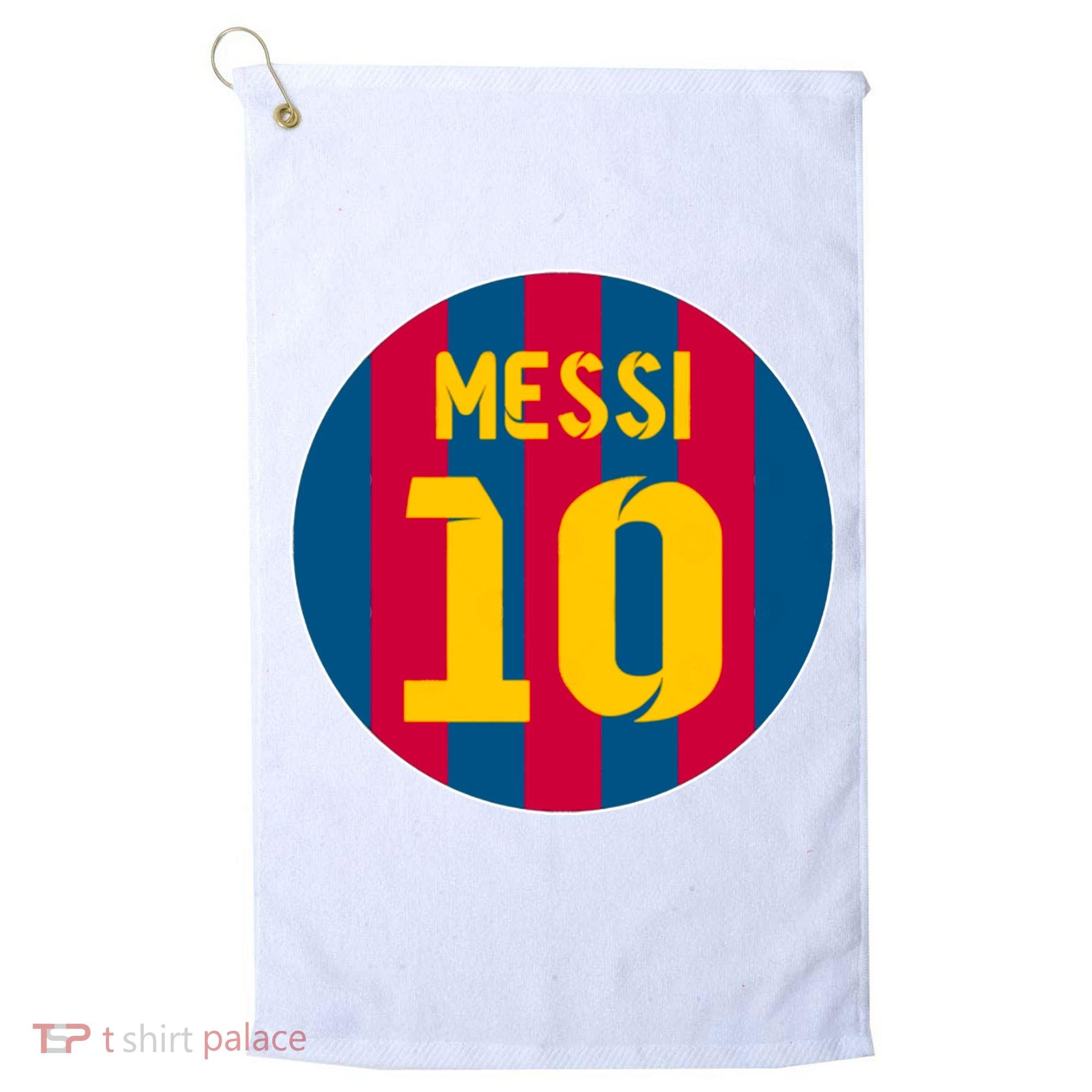 Messi Number 10 Retired Soccer Jersey Golf Towel