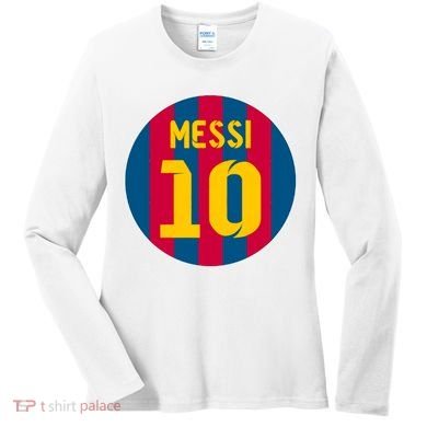 Messi Number 10 Retired Soccer Jersey Women's Long Sleeve Shirt