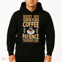 Messy Bun Lesson Plans Funny Teacher Hoodie thumb 2