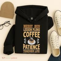 Messy Bun Lesson Plans Funny Teacher Hoodie thumb 4