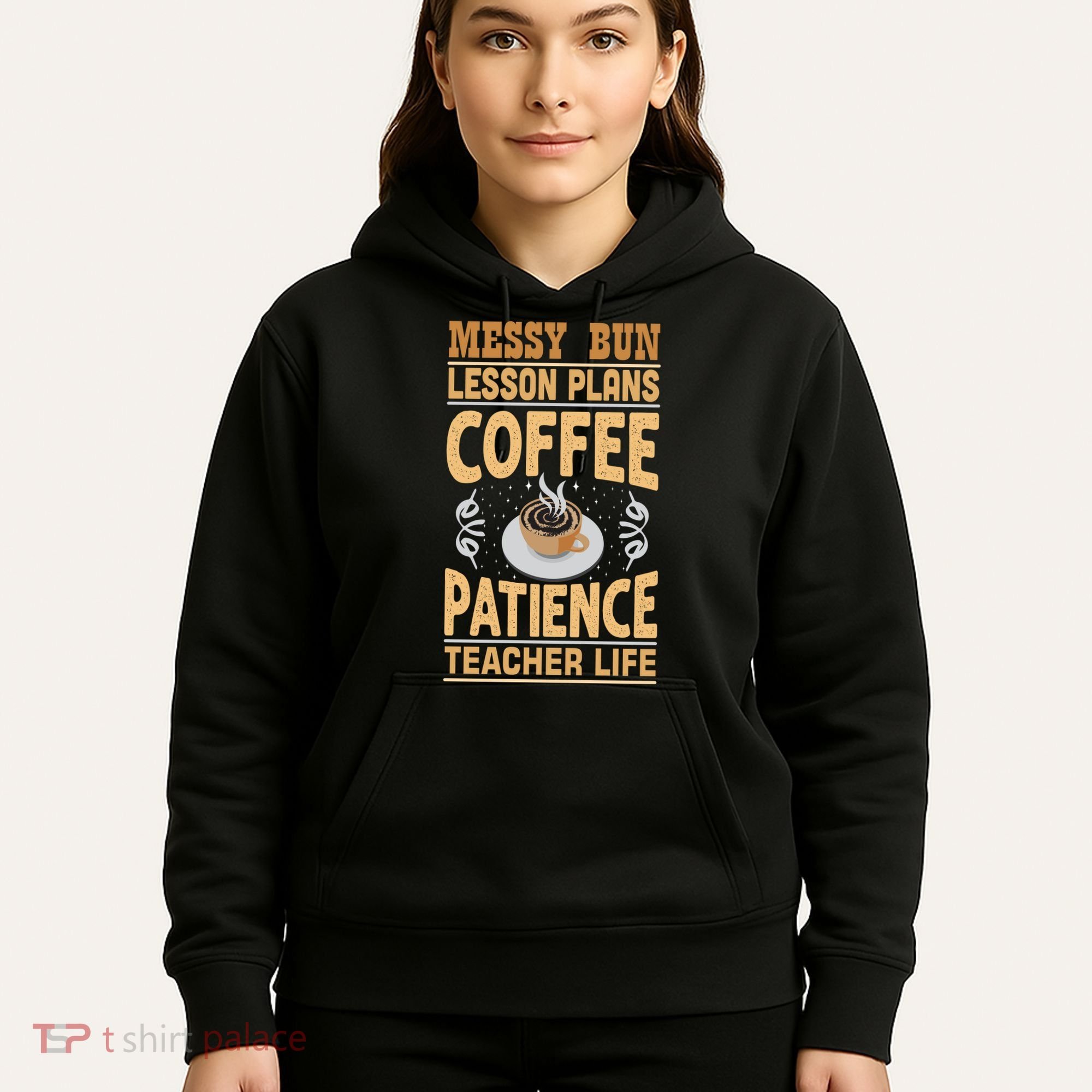 Messy Bun Lesson Plans Funny Teacher Hoodie