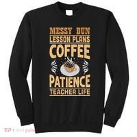 Messy Bun Lesson Plans Funny Teacher Sweatshirt thumb 0