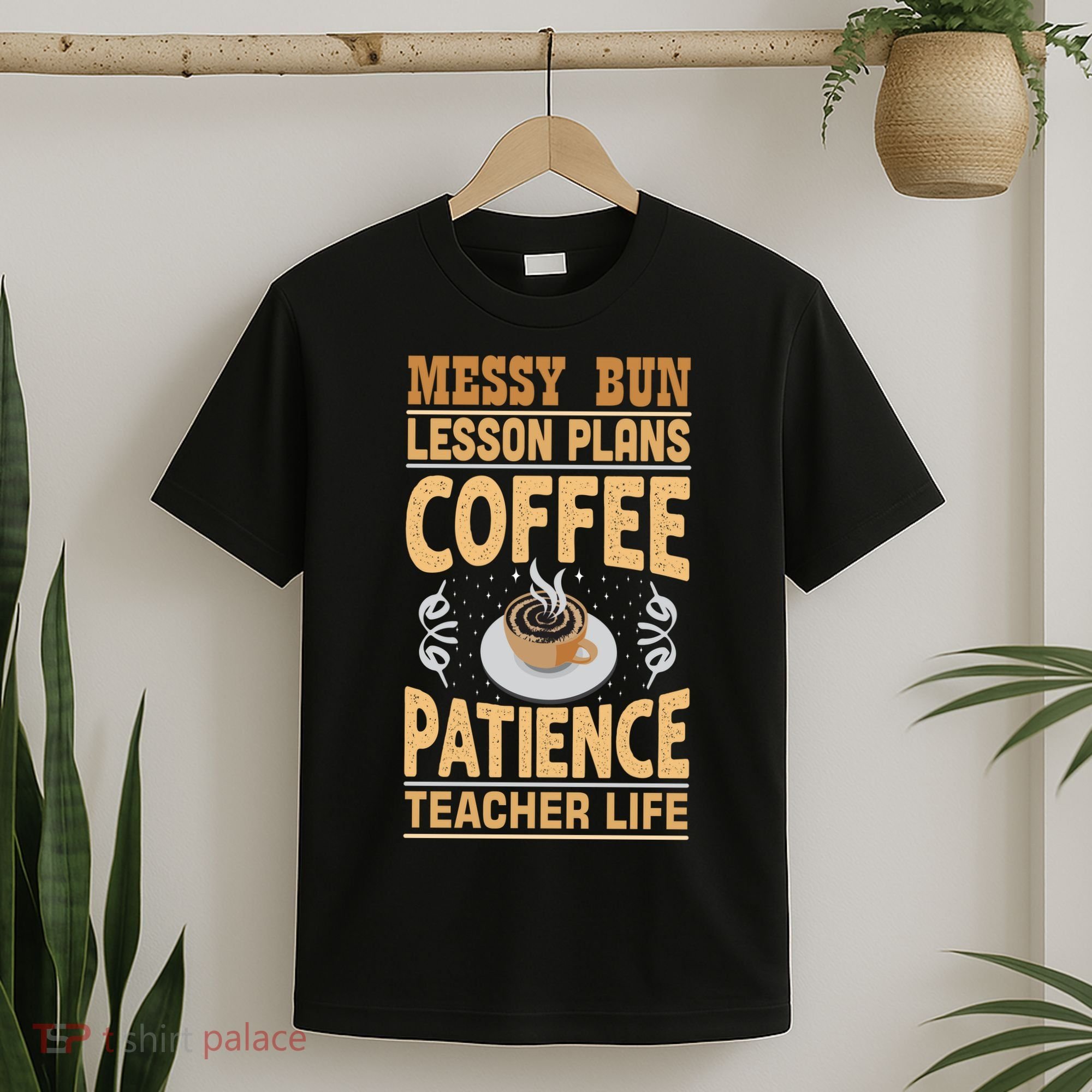 Messy Bun Lesson Plans Funny Teacher T-Shirt