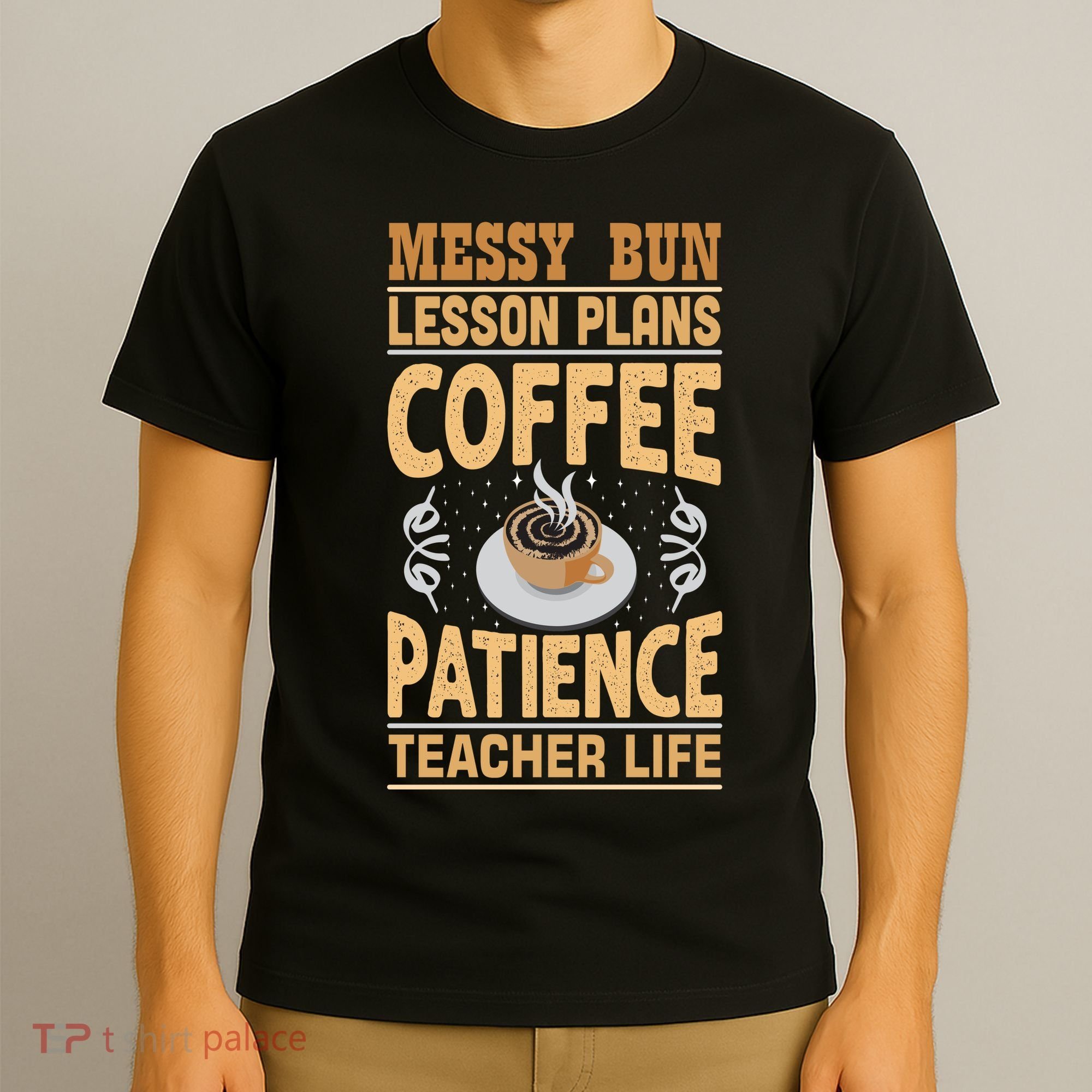 Messy Bun Lesson Plans Funny Teacher T-Shirt