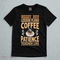 Messy Bun Lesson Plans Funny Teacher T-Shirt thumb 5