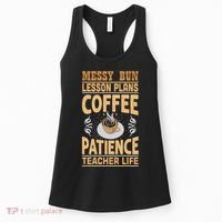 Messy Bun Lesson Plans Funny Teacher Women's Tank Top thumb 0