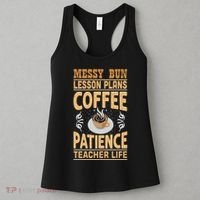 Messy Bun Lesson Plans Funny Teacher Women's Tank Top thumb 3