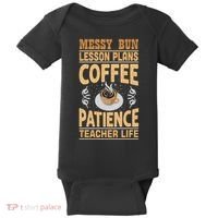 Messy Bun Lesson Plans Funny Teacher Baby Bodysuit thumb 0