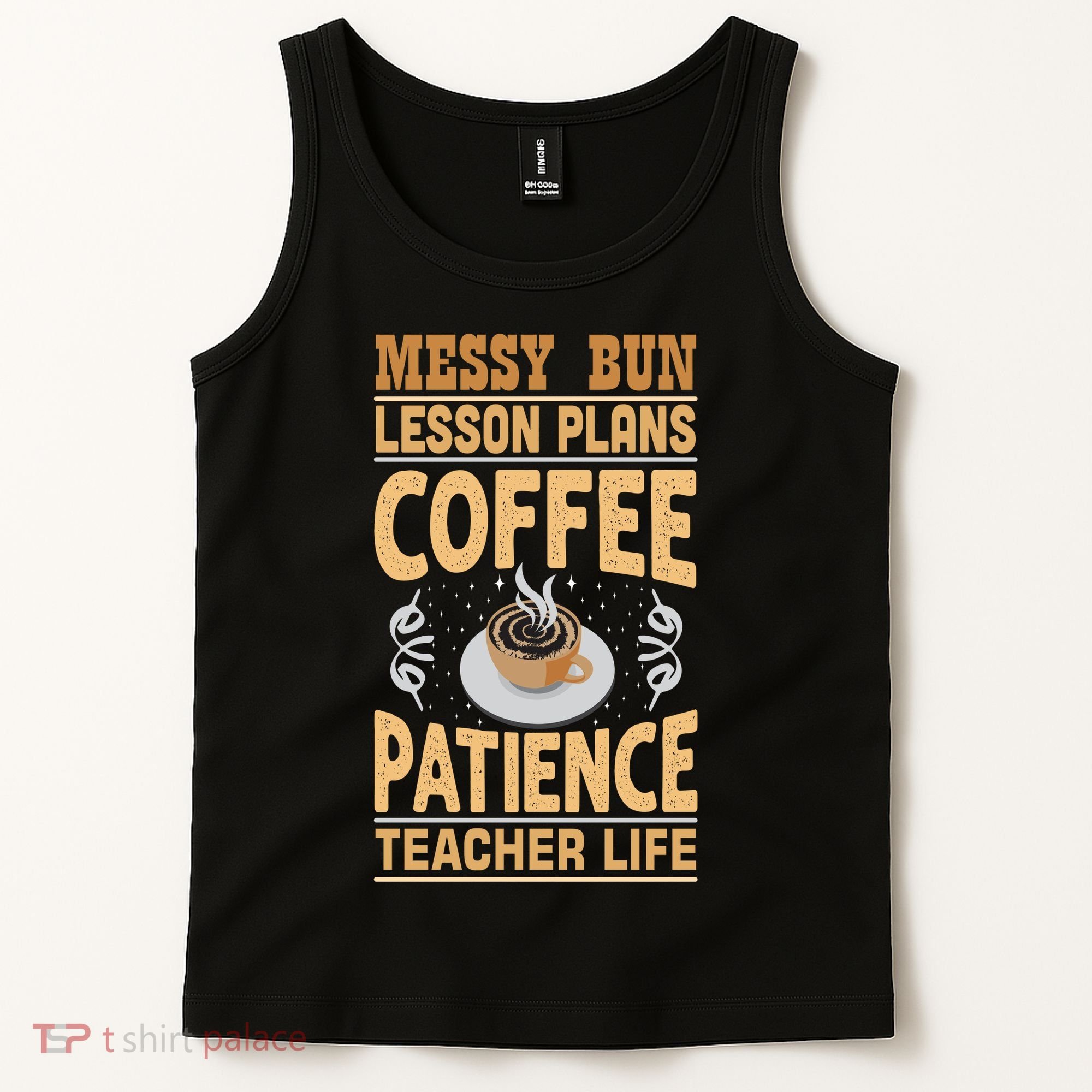Messy Bun Lesson Plans Funny Teacher Tank Top
