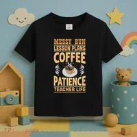 Messy Bun Lesson Plans Funny Teacher Toddler T-Shirt thumb 3