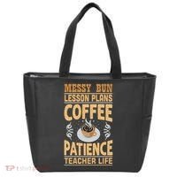 Messy Bun Lesson Plans Funny Teacher Tote Bag thumb 0