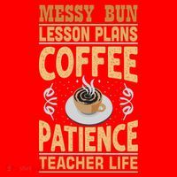 Messy Bun Lesson Plans Funny Teacher Santa Hat thumb 1