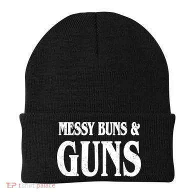 Messy Buns And Guns Beanie