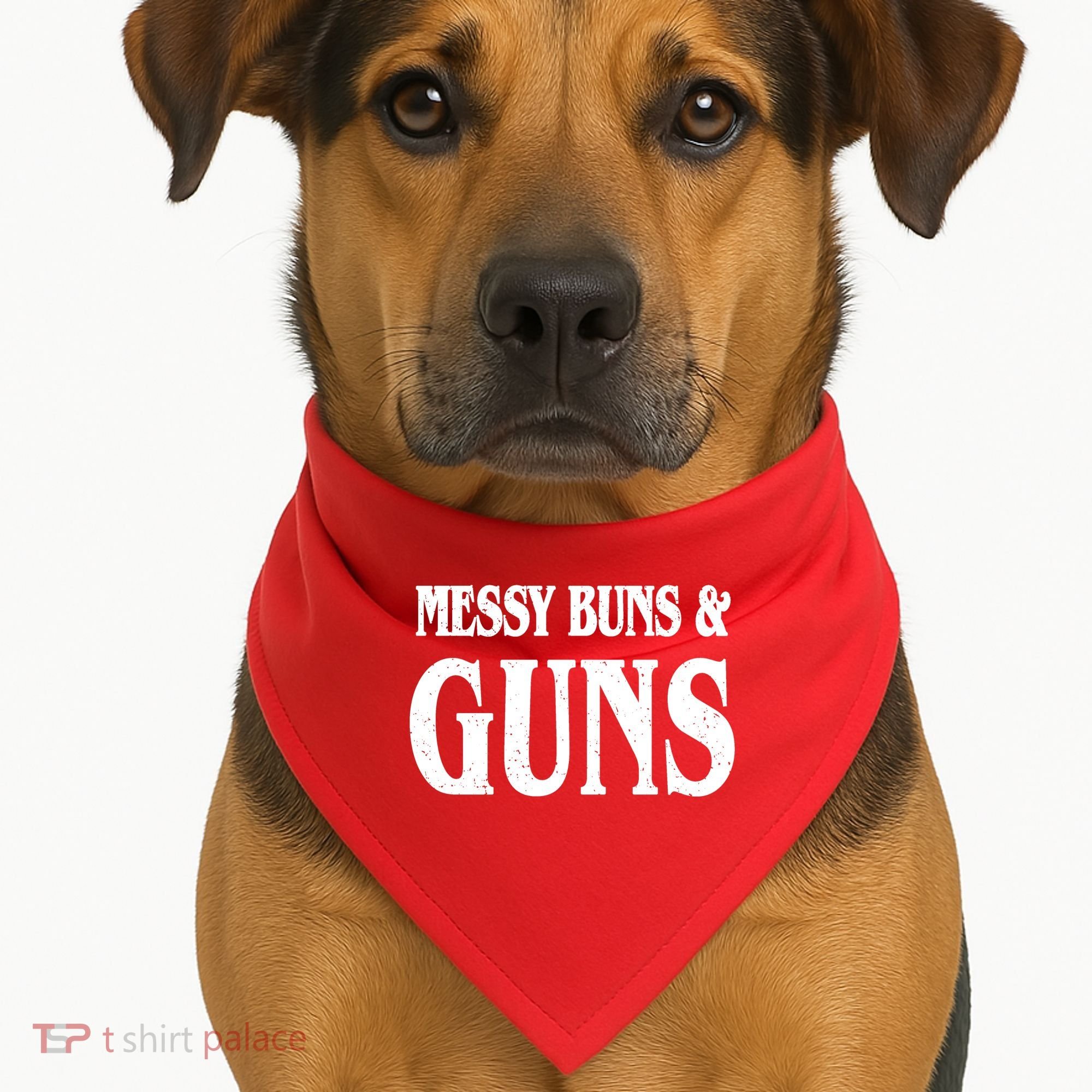 Messy Buns And Guns USA-Made Doggie Bandana