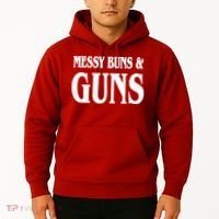 Messy Buns And Guns Hoodie thumb 2