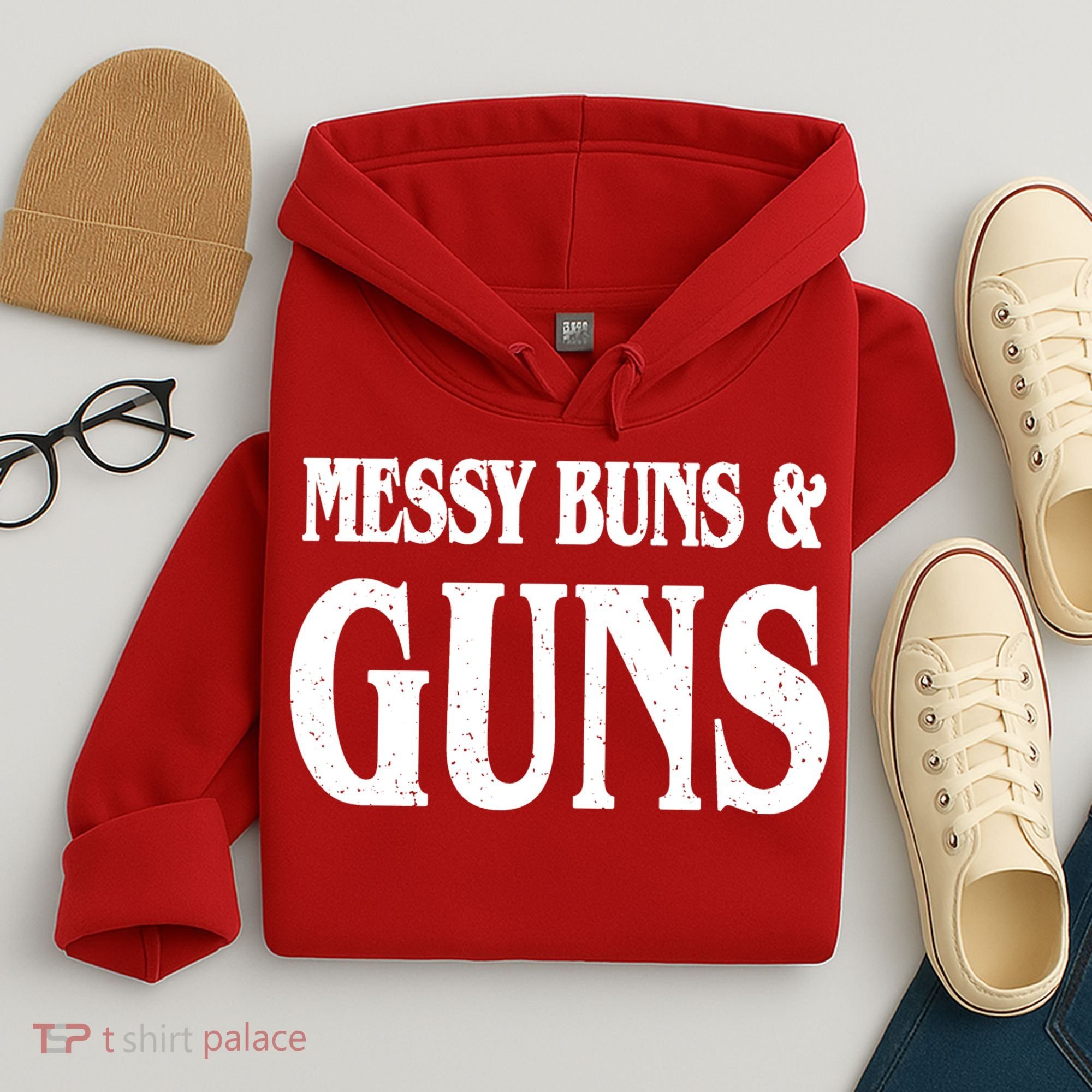 Messy Buns And Guns Hoodie