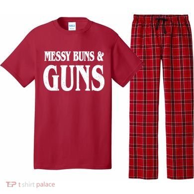 Messy Buns And Guns Pajama Set