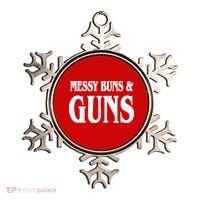 Messy Buns And Guns Ornament thumb 0