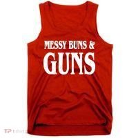 Messy Buns And Guns Tank Top thumb 0