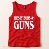 Messy Buns And Guns Tank Top thumb 2