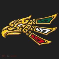 Mexican Eagle Tribal Style Hecho En Mexico Golf Towel thumb 3