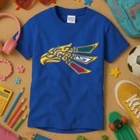 Mexican Eagle Tribal Style Hecho En Mexico Kids T-Shirt thumb 3