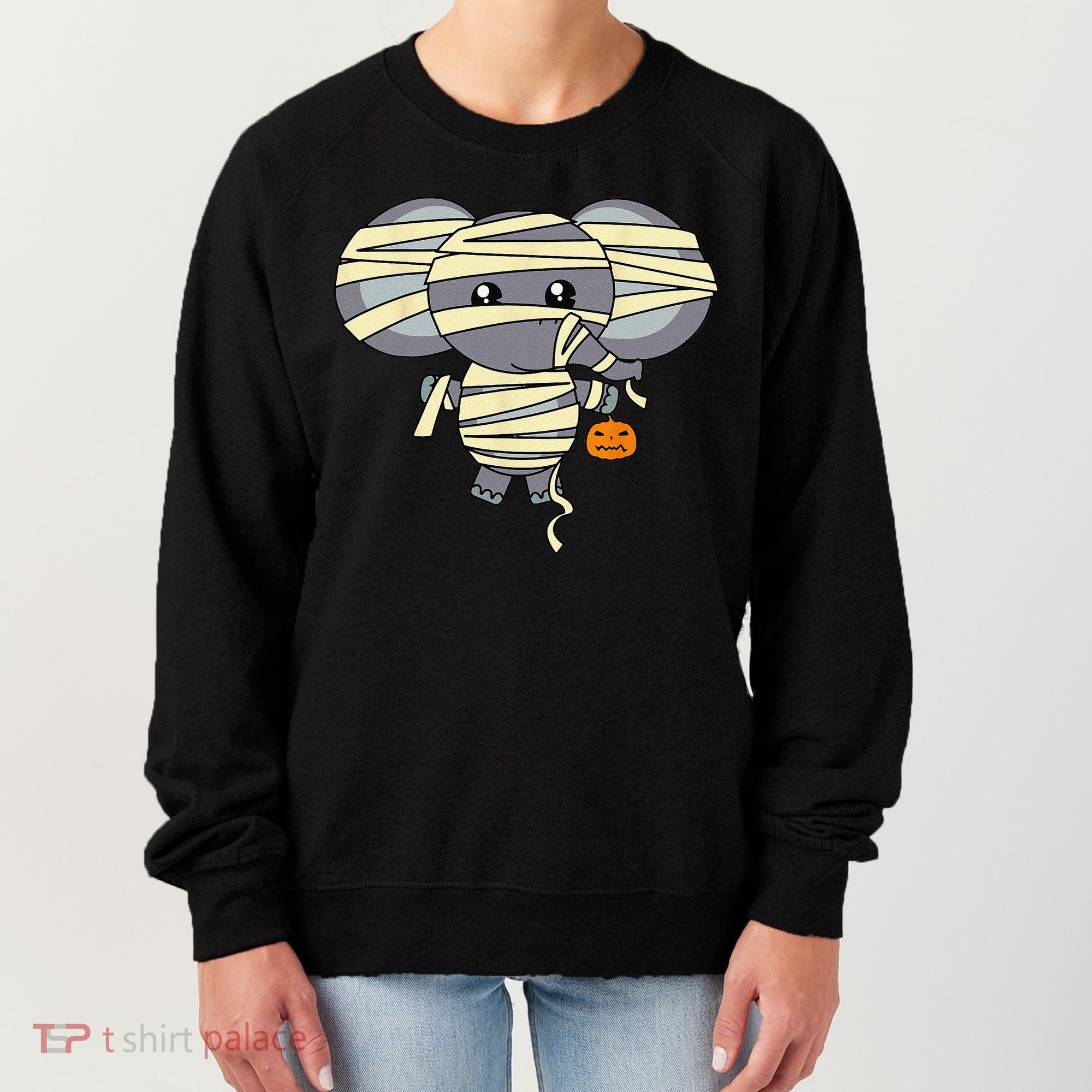 Mummy Elephant Trick Or Treating Costume Cute Halloween Gift Women's Sweatshirt