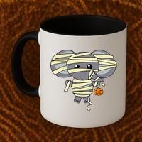 Mummy Elephant Trick Or Treating Costume Cute Halloween Gift Coffee Mug thumb 2